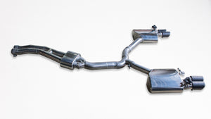 MTM EXHAUST PRE-SIL. BACK RS5 2-PIPE CHROME incl. middle and rear silencers with flaps